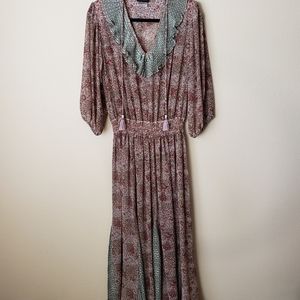 Vintage Diane Fres Georgette Flounce Dress